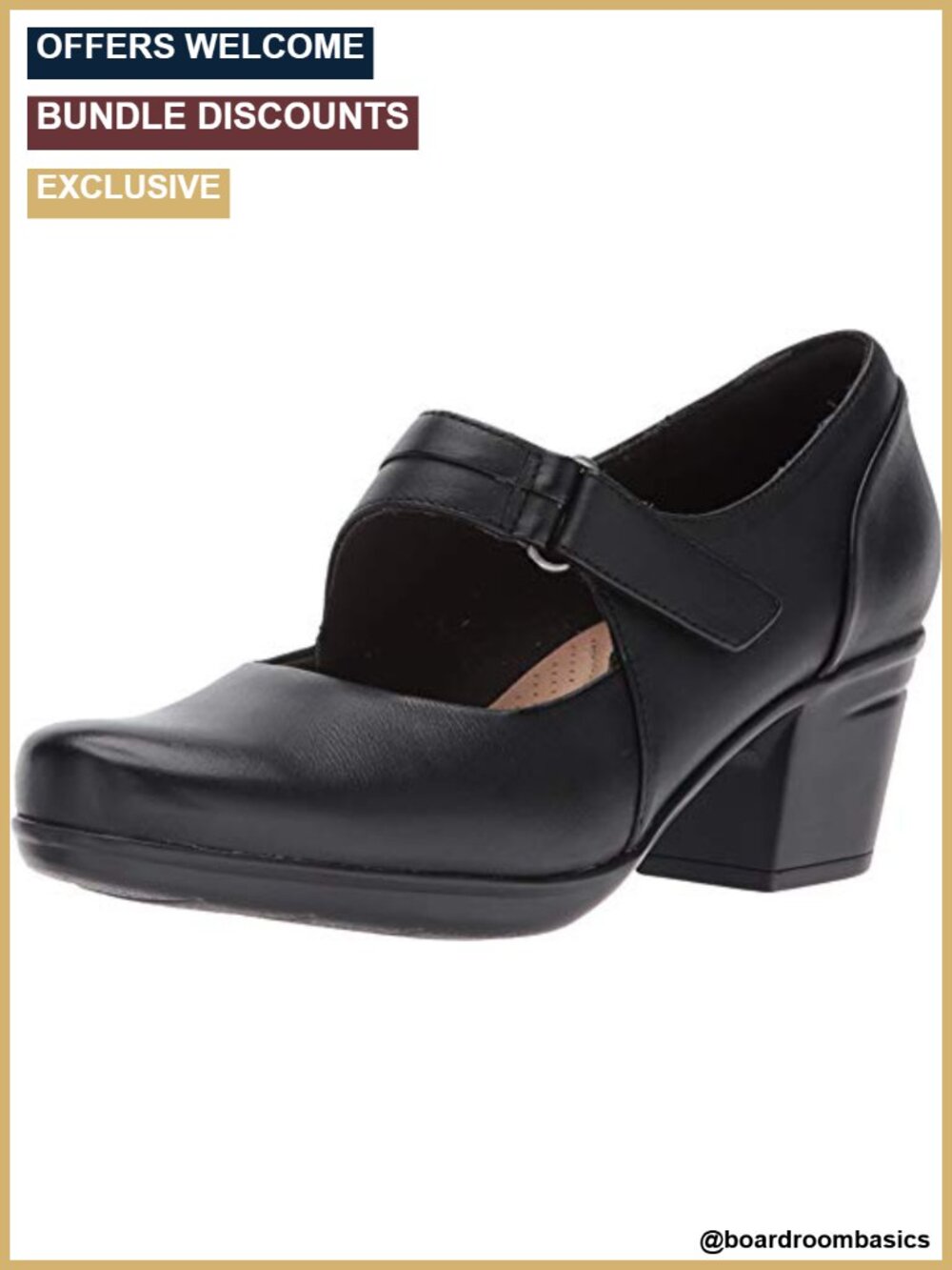 Pumps - Heeled Closed Toe Hook & Loop Dress Pumps with Ortholite Insole
